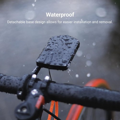 CooSpo BLC100 Bike Daytime Headlight Compatible with Garmin/CooSpo Bike Computer, Warning Light with Flashing Mode, USB C Rechargeable, Quick Release Bike Computer Mount