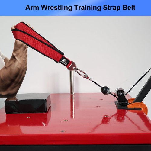 WRIST FIGHT Heavy-Duty Arm Wrestling Strap for Pronation, Forearm, and Bicep Strength Training – Thick Webbing with Fleece Lining & Stainless Steel Triangular Buckle