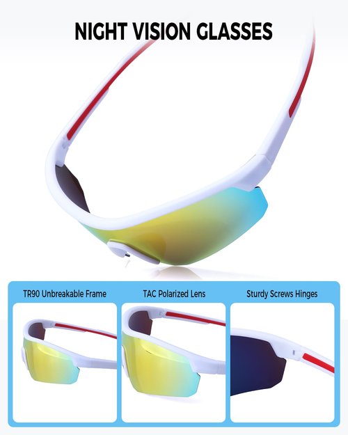 FIMOSON Kids Sunglasses Youth Baseball Sunglasses Polarized Sports Cycling Shades for Boys Girls Lightweight Frame UV400 Protection