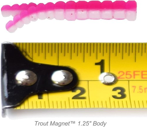 Leland's Lures Trout Magnet 50-Pack Split-Tail Grub Body Pack, Also Great for Bass and Panfish, Cotton Candy