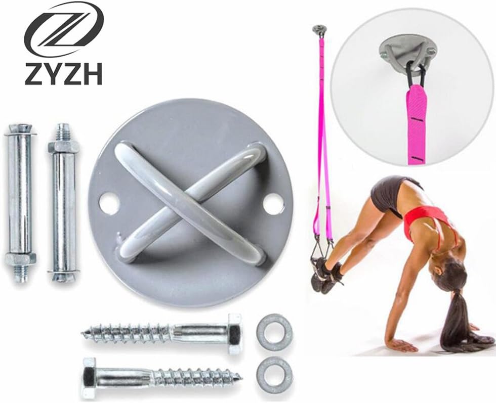Wall Mount Bracket for TRX Suspension Straps Aerial Yoga Swing &Hammock Resistance Band Gym Sports Training Olympic Gymnastic Rings Boxing Equipment Battle Rope