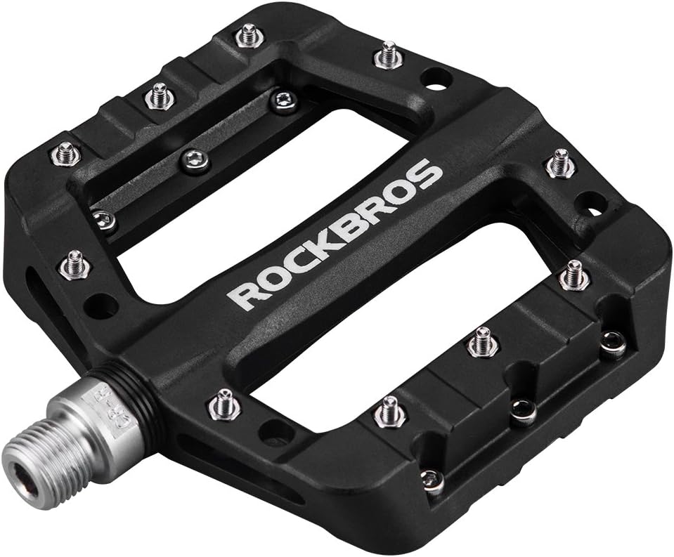ROCKBROS MTB Pedals Mountain Bike Pedals Lightweight Nylon Fiber Bicycle Platform Pedals for BMX MTB 9/16"