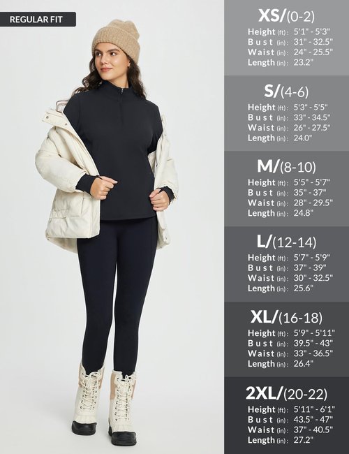 baleaf Women's Fleece Pullover Jacket Water Resistant Half Zip Thermal Golf Shirts Cold Weather Running Gear Winter Black M