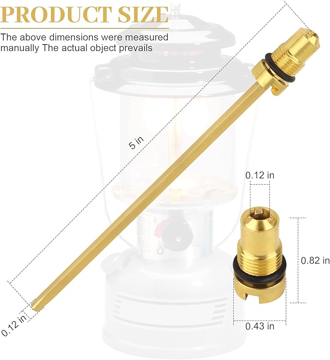 Check Valve and Air Stem Assembly Compatible with Coleman Stove Valve Part for Fuel Lantern or Stove - 1 Pcs