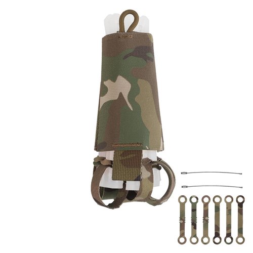 BShasrlim Tactical Glow Stick Organizer Pouch - Chemlight Holder for Glow Sticks - Chem Light Holders for Molle Tactical Vest, Ideal for Camping, Fishing, and Hunting (CP)