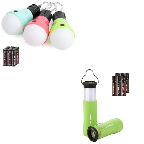 EverBrite 3-Pack Camping Lights and 2-Pack 2-in-1 Mini Lanterns and Flashlights