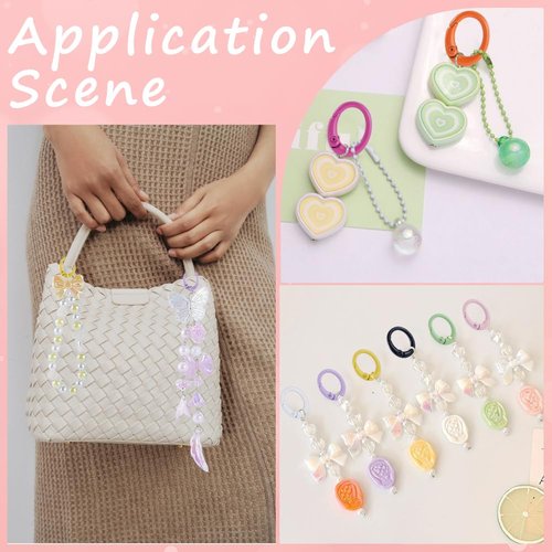 SUNNYCLUE 1 Box 26Pcs 13 Colors Spring Gate Rings Oval Ring Clip Bulk Metal Alloy Colorful Round Carabiner O Keychain Key Ring Snap Clips Buckle for Keys Bags Purses Handbag DIY Crafts Accessories
