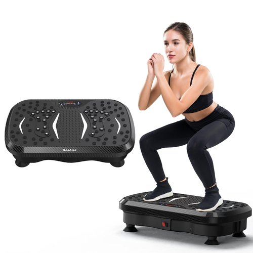 Vibration Plate Exercise Machine,Carbon Fibre Vibration Plate for Lymphatic Drainage,Vibrating Plate for 150-Speed Adjustable with 450 lbs Capacity Full Body Workout Home Gym Equipment (Men & Women)