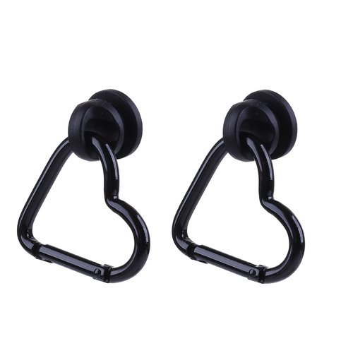 Vagocom 2Pcs Insert Key Chain Hooks Accessory for Bogg Bag and Simply Southern Totes,Cute Heart Keychain Clip Decorative Charm for Rubber Beach Bag(Black)