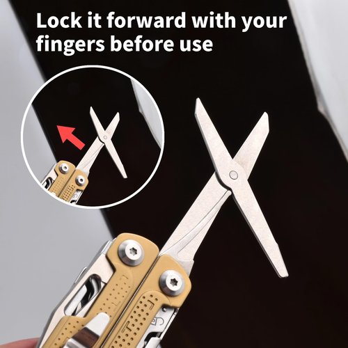 SQT2048 20-in-1 Multitool, Gifts for Men, Foldable & Self-Locking, Professional Multitool for DIY, Outdoor Camping, and Home Repairs, Gold