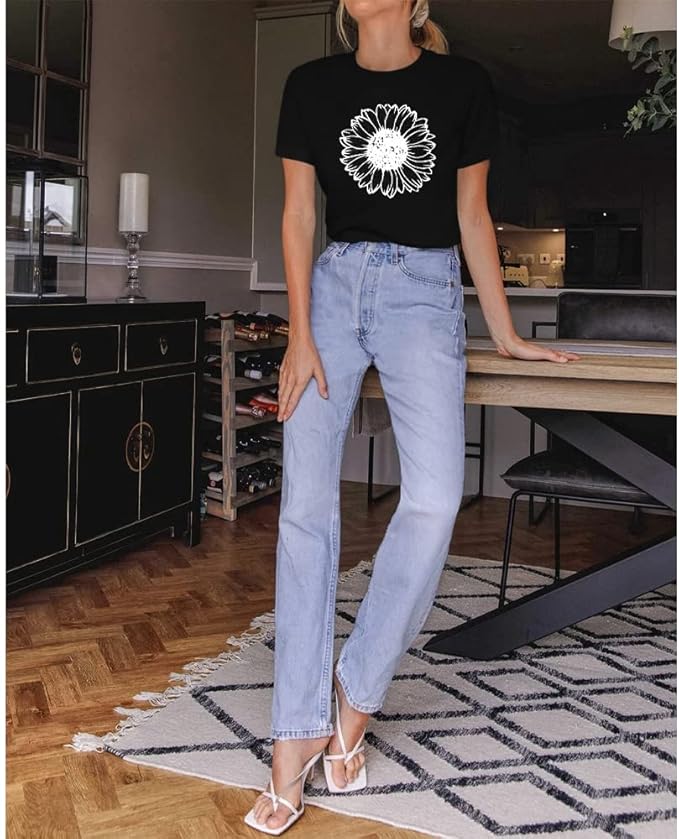 Womens Graphic T-Shirt Not All Who Wander are Lost Funny Tees for Women Summer Casual Tops Athletic Shirts