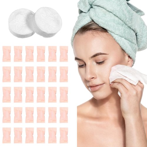 Ipetboom Ipetboom Compressed Towels: 100PCS Disposable Face Towels, Cotton Portable Coin Shape Tissue for Facial Cleaning, Travel, Camping, Outdoor Activities, Hiking, Sport, Beauty Salon, Home Use