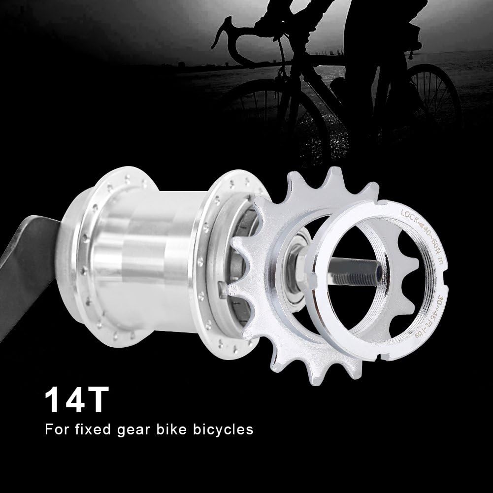 Single Speed Freewheel, High Strength Steel Sprocket Freewheel Parts for Fixed Gear 13/14/15/16T(14T) Fixed Gear Cog Single Speed Chain Single Speed Cog 14T 14T