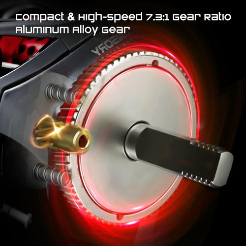 Mansory Baitcaster Reels, BFS Reels 7.3:1 Gear Ratio, 5.15oz Ultra-light Fishing Reels Bait-casting, 11+1 Hybrid Ceramic BB, Double Spools, Carbon Fiber Frame, Heavy Duty, Smooth, Freshwater Saltwater