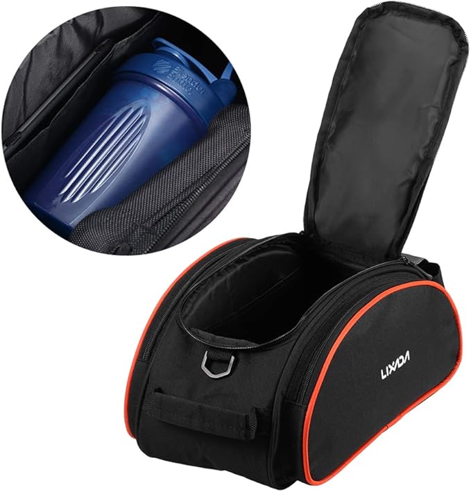 Lixada Bicycle Back Pannier Bag Bicycle Back Seat Bag Saddle Bag Shoulder Bag for Mountain Bike Cycling Outdoor