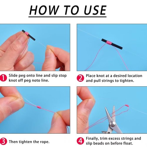 KAYYIPEX Slip Bobber Stop for Fishing Line,Float Bobber Stops&Fishing Beads