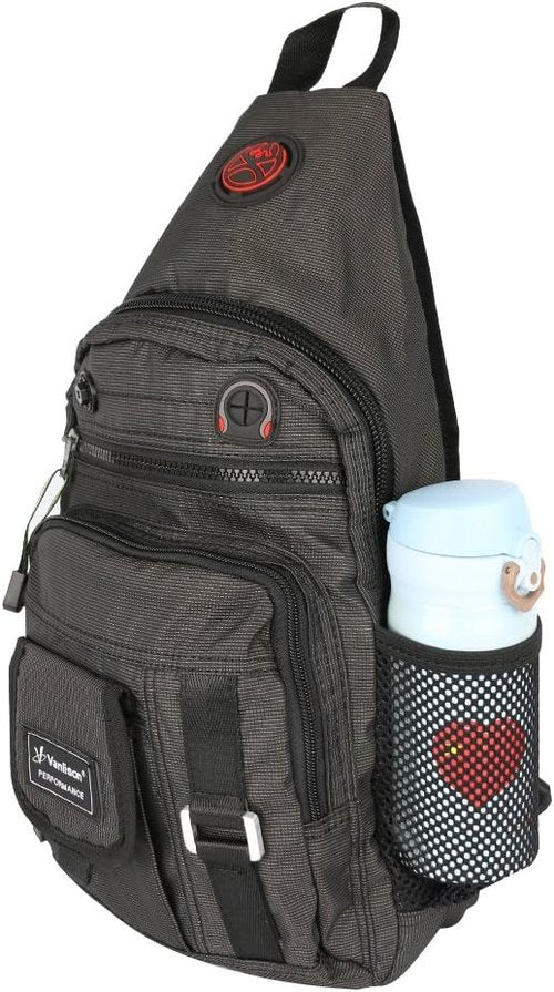 Crossbody Sling Bag Backpack for Men & Women Black
