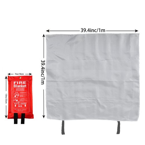 ZhurongGod Fire Blankets - 4 Pack 39.4" x 39.4"Emergency Gear for Home & Camping, Fiberglass Fire Blankets for Fireplace, BBQ,Car