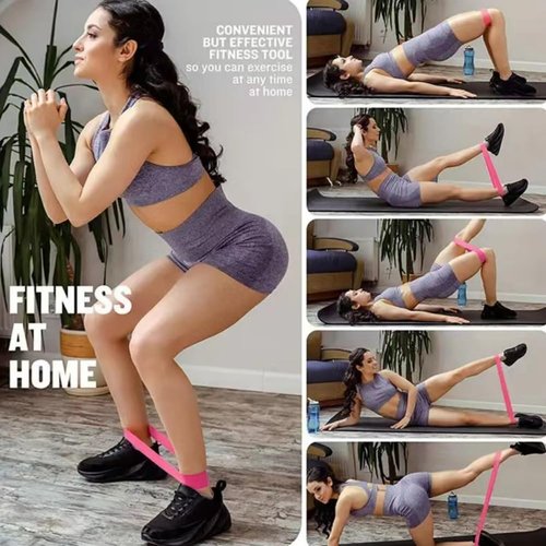 Resistance Bands for Women and Men 5 Exercise Workout Resistance Levels Full Body Elastic Band for Pilates Strength Training Home Fitness Equipment