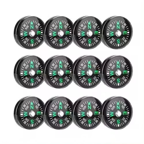 JEVLON 50 Pieces Mini Compass Small Button for Kids 20mm Bulk Hiking Liquid Filled Survival Set Camping Boating Touring Backpacking Outdoor Activities