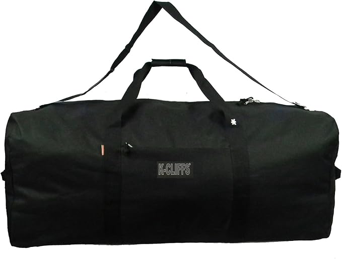 Heavy Duty Cargo Duffel Large Sport Gear Drum Set Equipment Hardware Travel Bag Rooftop Rack Bag (21" x 10" x 9", Black)