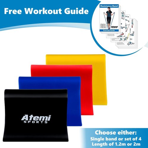 Exercise Bands for Physical Therapy | Resistance Band for Fitness, Yoga, Pilates | Long Resistance Bands for Working Out | Elastic Band for Exercise | Stretch Band