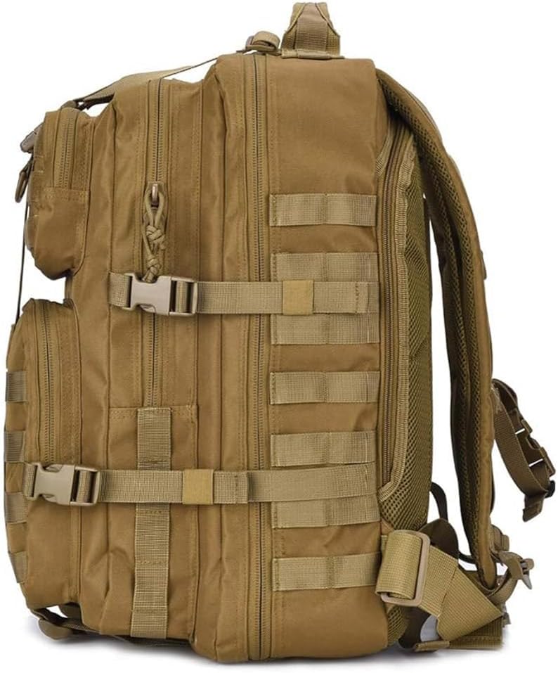 REEBOW GEAR Tactical Backpack 40L Large Army 3 Day Assault Pack Molle Bug Bag Backpacks Military Style Rucksacks (Black)