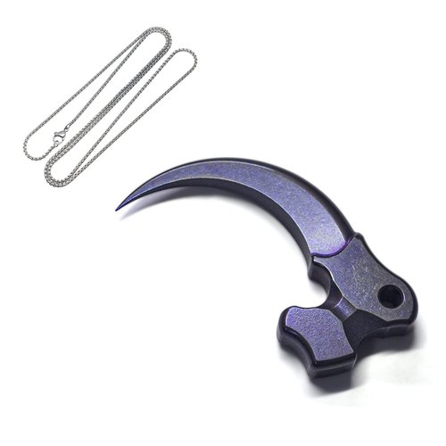 Titanium EDC Tool The Shape of Eagle Claw Multitool Camping Hiking Tactical Gear (Purple, S)