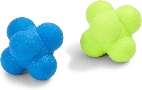Juvale Reaction Ball Training Set - Hand-Eye Coordination Tool & Baseball Training Equipment - Tennis Agility & Reflex Practice - 2-Pack, 2.75 in, Multicolor Rubber