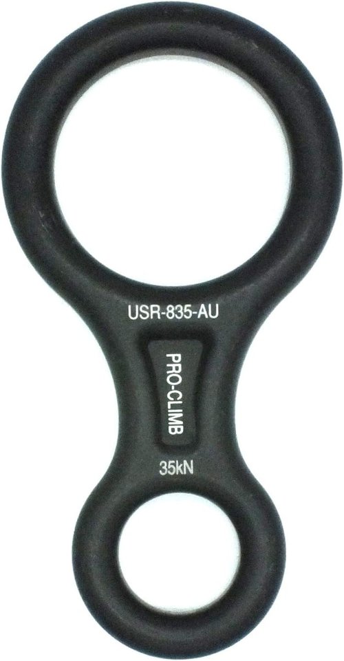 35 kN Fall Rescue Figure 8 Aluminum Descender Rigging Plate Heavy Duty Belay Device (Silver)