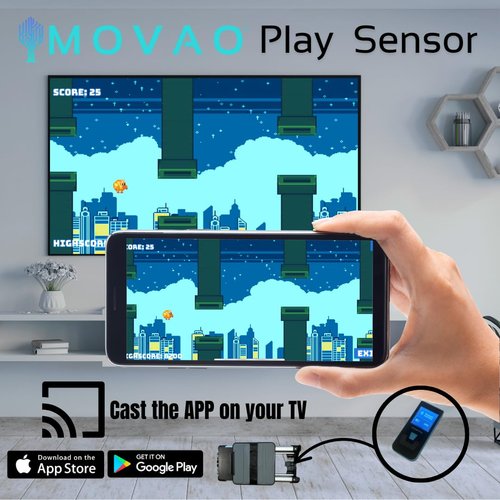 MOVAO Mini Gaming Play Sensor – Add-On Accessory for MOVAO Mini In-Bed Leg Press – Physical Therapy Biofeedback Game System for Eccentric & Isometric Strength Training