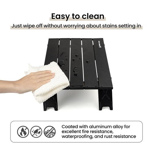 OneTigris Ultralight Backpacking Table, Compact Pop-Up Folding Table for Camping, Hiking, Beach, Picnic, Travel