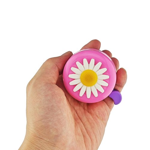 Zelerdo 1 Pair Bicycle Bike Handlebar Scooter Streamers,1 Pack Bike Bell and 1 Pair Bicycle Bike Grips (Pink Bell)