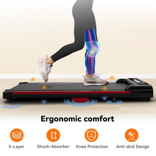 GTRACING Walking Pad Under Desk Treadmill for Home, Portable Treadmill with Remote Control, Jogging Machine 300 lbs Weight Capacity