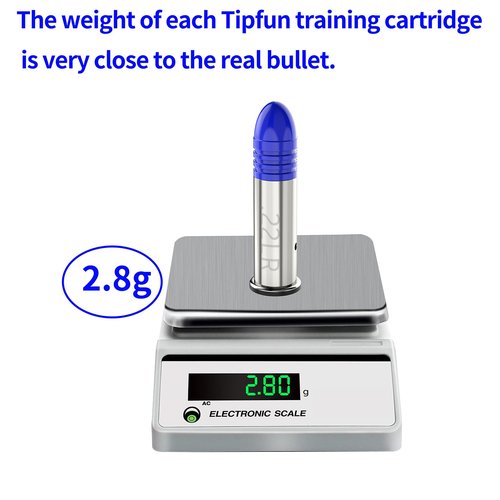 Tipfun 22LR Snap Caps Round Action Training Training Dummy Rounds Practice Safe Loading Firing(22LR-12pcs)