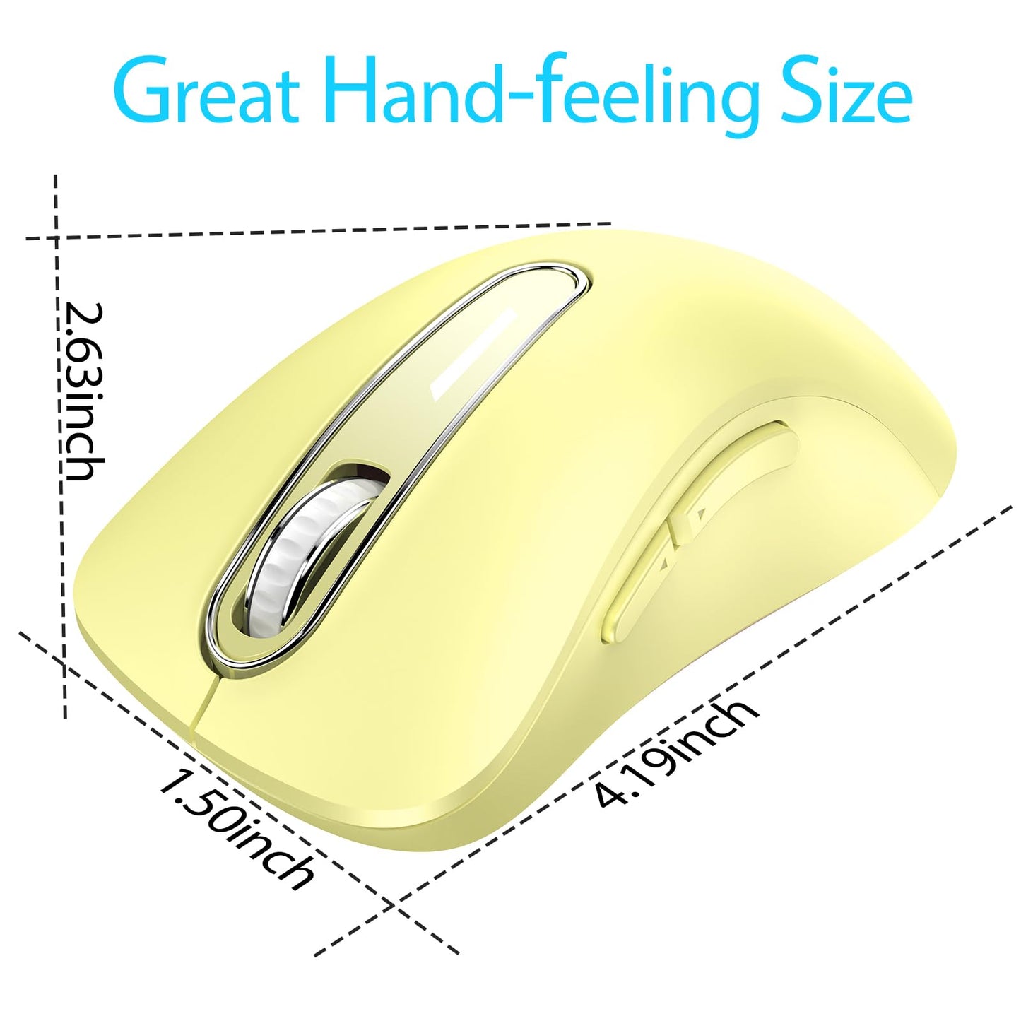 memzuoix 2.4G Wireless Mouse, 1400 DPI Mobile Optical Cordless Mouse with USB Receiver, Portable Computer Mice for Laptop, PC, Desktop, MacBook, 5 Buttons, Red