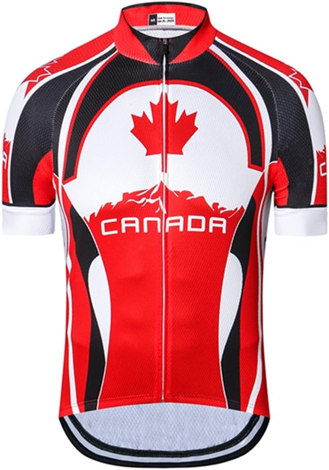 Weimostar Men's USA Cycling Jersey Short Sleeve Biking Shirts Breathable with Pockets
