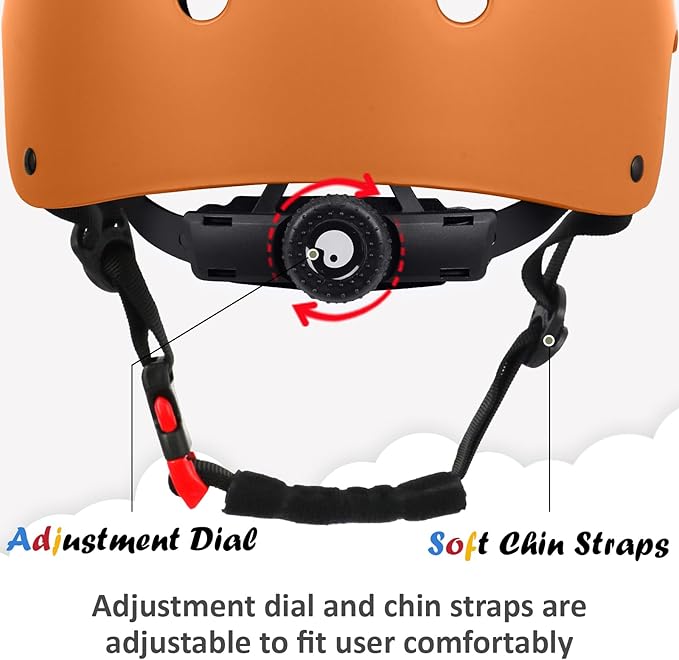 Kids Bike Helmet, Adjustable and Multi-Sport, from Toddler to Youth, 3 Sizes