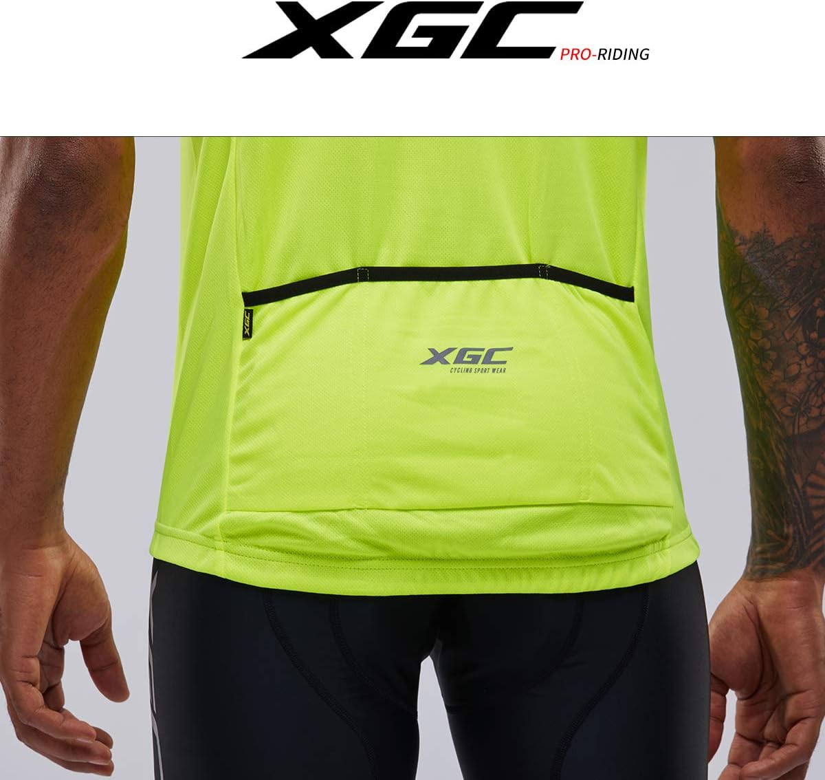 XGC Men's Short/Long Sleeve Cycling Jersey Bike Jerseys Cycle Biking Shirt with Quick Dry Breathable Fabric