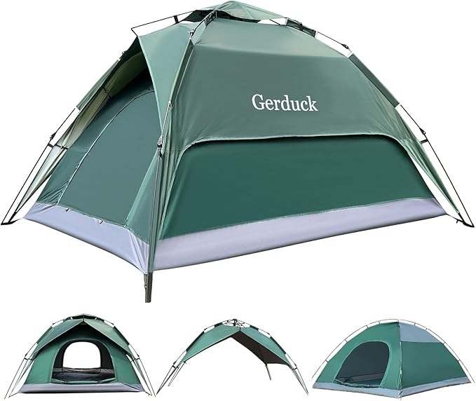 3-in-1 Instant Pop Up Tents for Camping, 2/4/6 Person Camping Tent,60s Automatic Quick Easy Setup Tent, Waterproof Stand Up Family Tents for Camping,Outdoor, Hiking,Beach