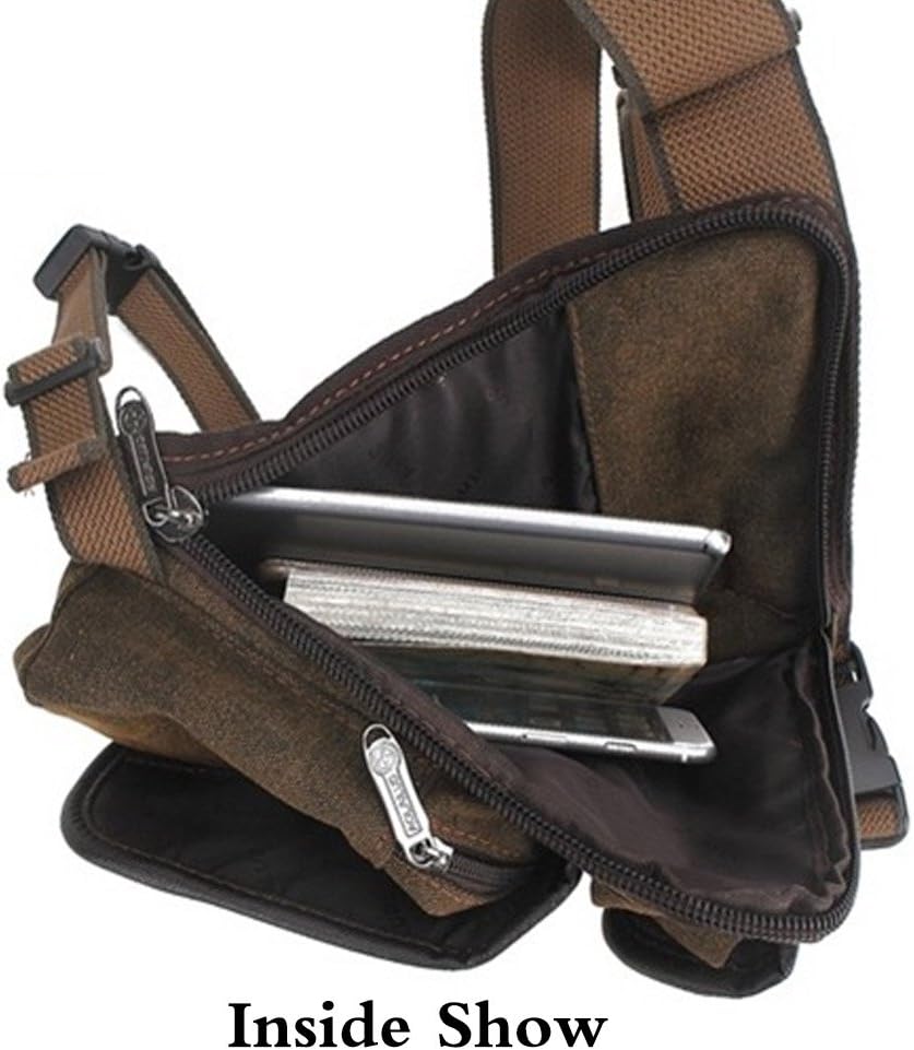 Small Canvas Multi-Purpose Waist Fanny Pack Tactical Military Drop Leg Bag Camping Hiking Motorcycle Bike Cycling Pouch