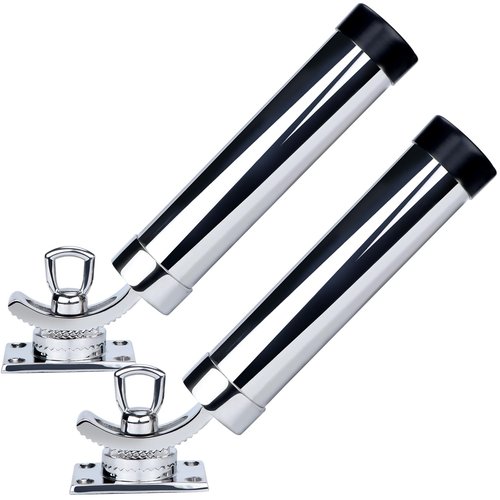 Marinebaby 2Pcs Fishing Rod Holder ,360° Adjustable Rod Outrigger,316 Stainless Steel Fishing Pole Support for Marine Boat Yacht