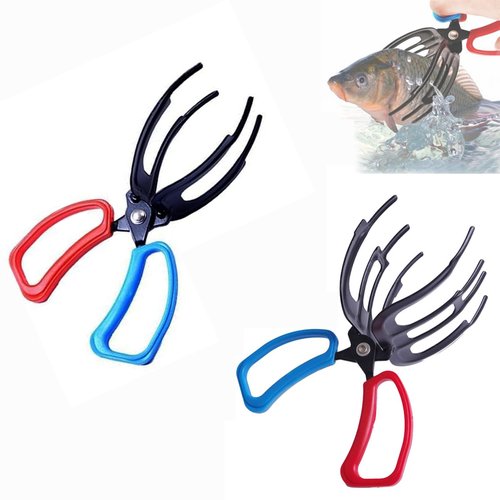 HMPBEFU 3&2 Claw Fish Gripper, Metal Fish Pliers Control Clamp, Secure Grip on Diverse Freshwater Fish, Have for Fishing Tackle Enthusiasts