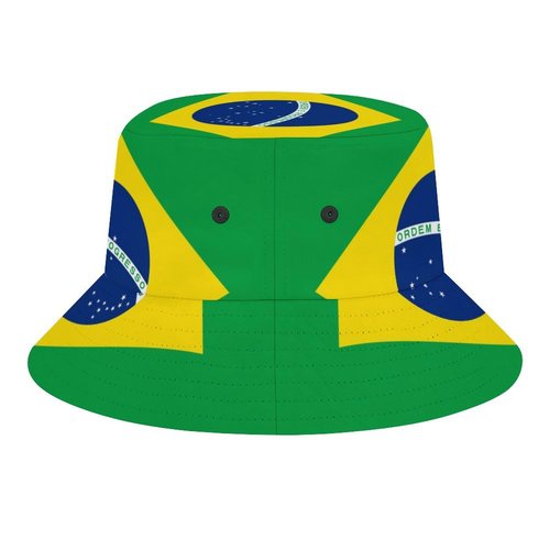 Soccer Brazil Hat Fisherman Bucket Hat, Summer Beach Sun Hat for Fans Gifts