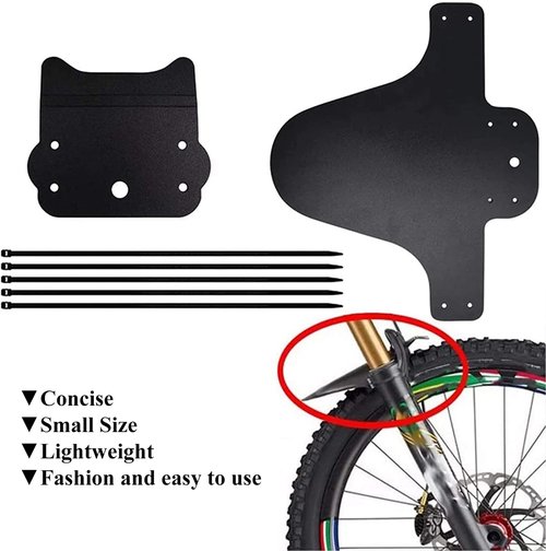 2 PCS Mountain Bike Fender Fits 26"/ 27.5"/ 29" Front and Rear Bicycle Mudguard, Mountain Bike and Fat Bike Wheel Sizes Bicycle Fender, Adjustable MTB Mudguard