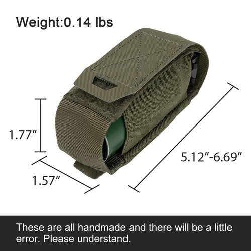 Molle Flashlight Holder Magazine Pouch Tactical Pouches Flashbang Pouch Portable Multiuse Tool Pouches for Duty Belt Vest Backpack 500D Nylon(Ranger Green)