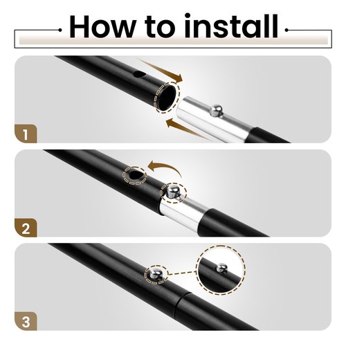 ONETIGRIS Upgraded Tent Poles – Set of 2 Adjustable Telescoping Tarp Poles, Aluminum Replacement Poles for Tent, Tarp, Canopy, Awning, Shelter, Heavy Duty Aluminum Alloy Camping Poles