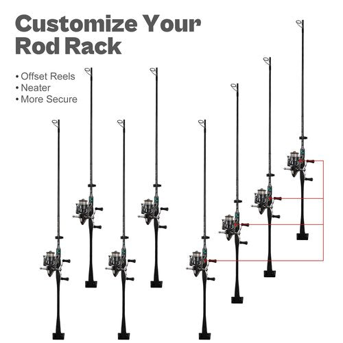 Fishing Rod Rack Clips/Making Kit, Customize Your Own Fishing Rod Holders for Garage, Also for Billiards Pool Cue Rack