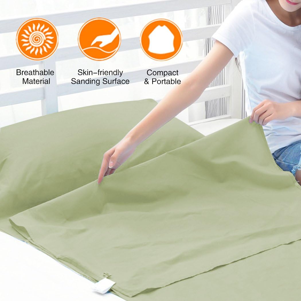 Sleeping Bag Liners Lightweight Travel Camping Sheet Sleep Bag Liner Adults Lightweight Warm Weather Hotel Compact Portable Sleeping Sack Indoor Outdoor Hostels Traveling Backpacking Hiking Blankets
