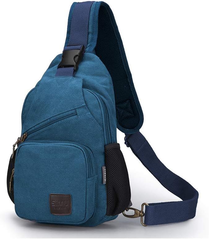 Sling Bag Pack Canvas Shoulder Sling Backpack Small Crossbody Chest Bag for ipad mini